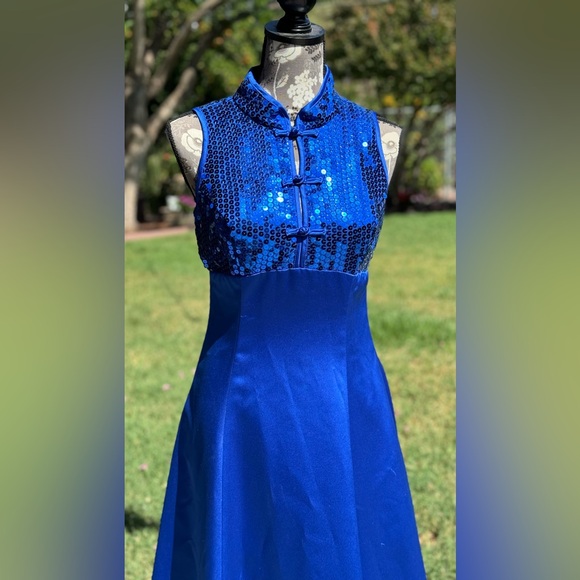 🎉🎈2xHP🎈🎉 Vintage Zum Zum Royal Blue Gown - Picture 2 of 8